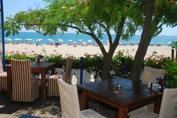 Lunch at a waterside bistro