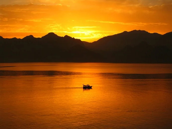 Sun set from Antalya harbour
