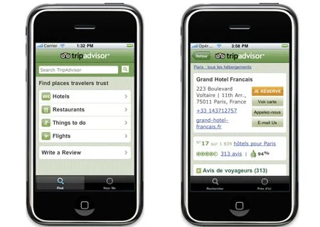 TripAdvisor iphone app