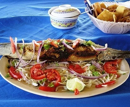 A coastal fish meal: pejelagarto