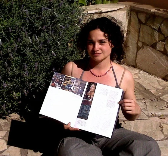 Marta (with a picture of herself in Jamie Oliver's magazine)
