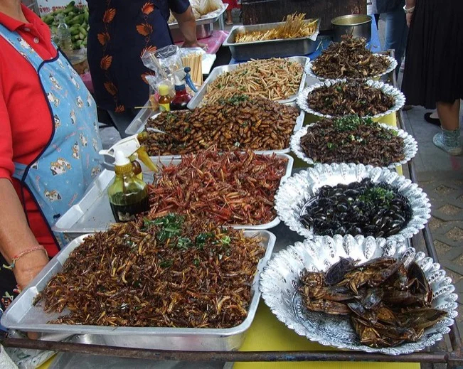 A buffet of crunchy insects in Bangkok