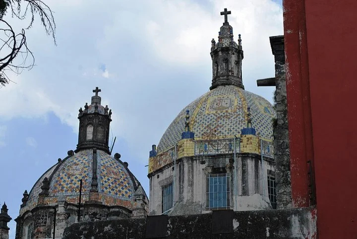 Domes of the Virgin el Carmen Cathedral in San Angel