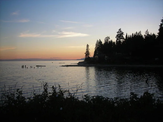 Looking towards the Straight of Georgia from Roberts Creek