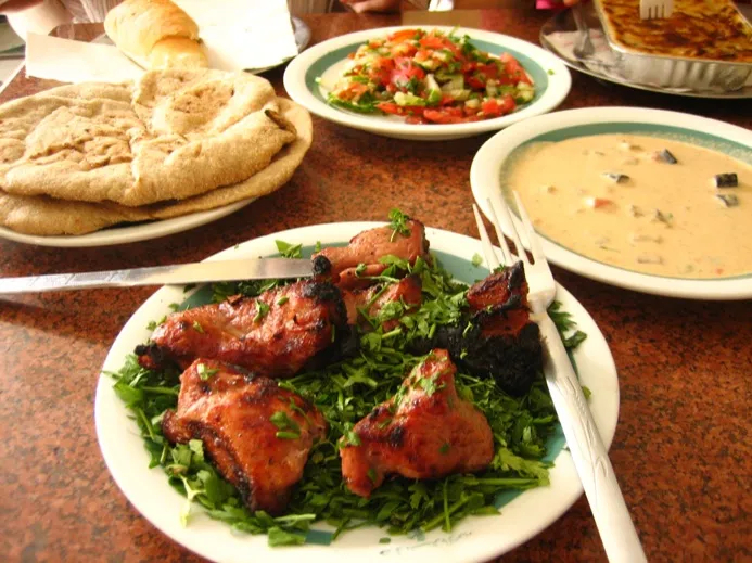 Typical Egyptian meal - yum!