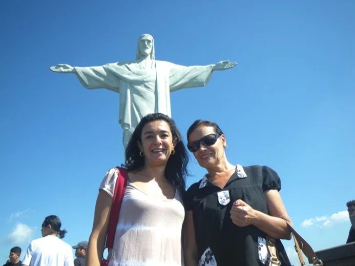 Martha at Rio's famous Christ statue