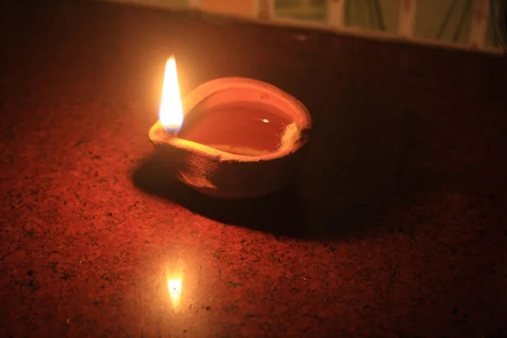 Typical clay lamp