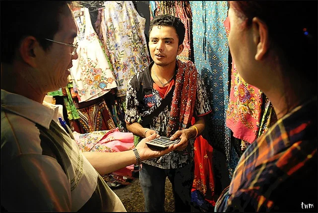 Bargaining at a Bangkok night market