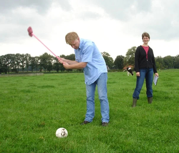 Farmer's Golf (and you thought she was kidding!)