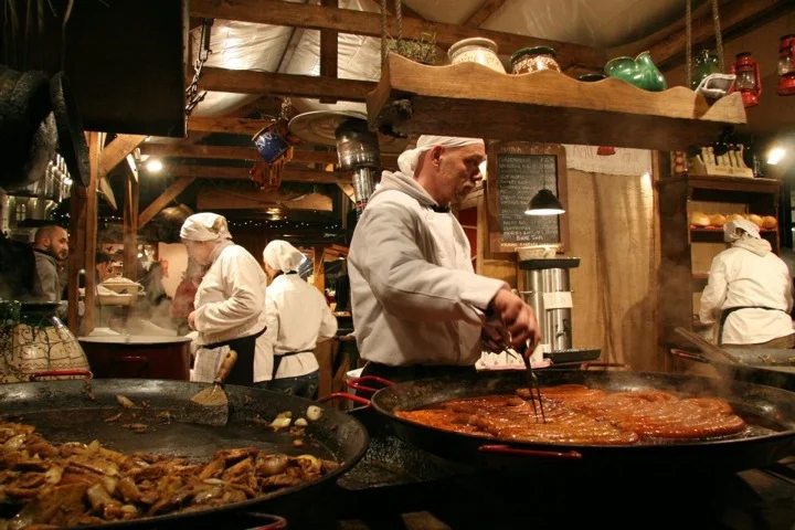 Hungarian food being prepared