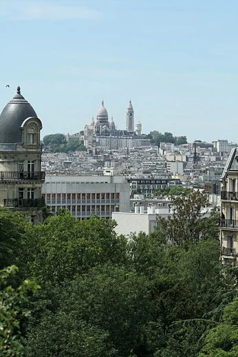 View of Sacre Coeur from Buttes Chaumont