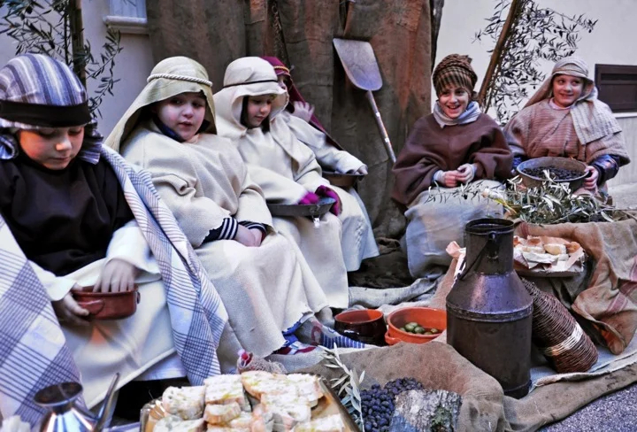 Children at a Presepe Village