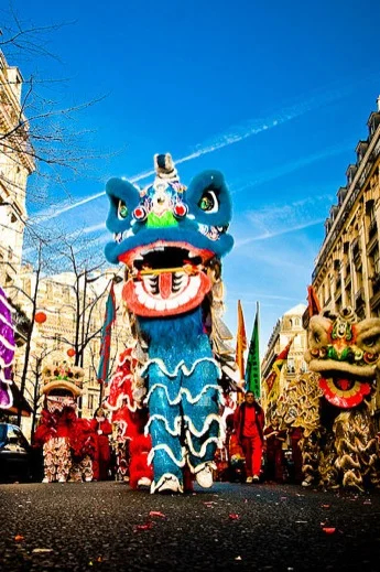 Lion dancers