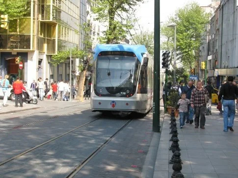 A tram on Divan Yolu
