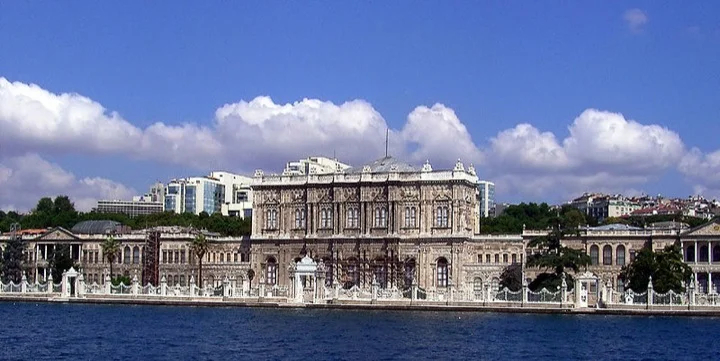 View of Dolmabahce Imperial Palace from Bosphorus