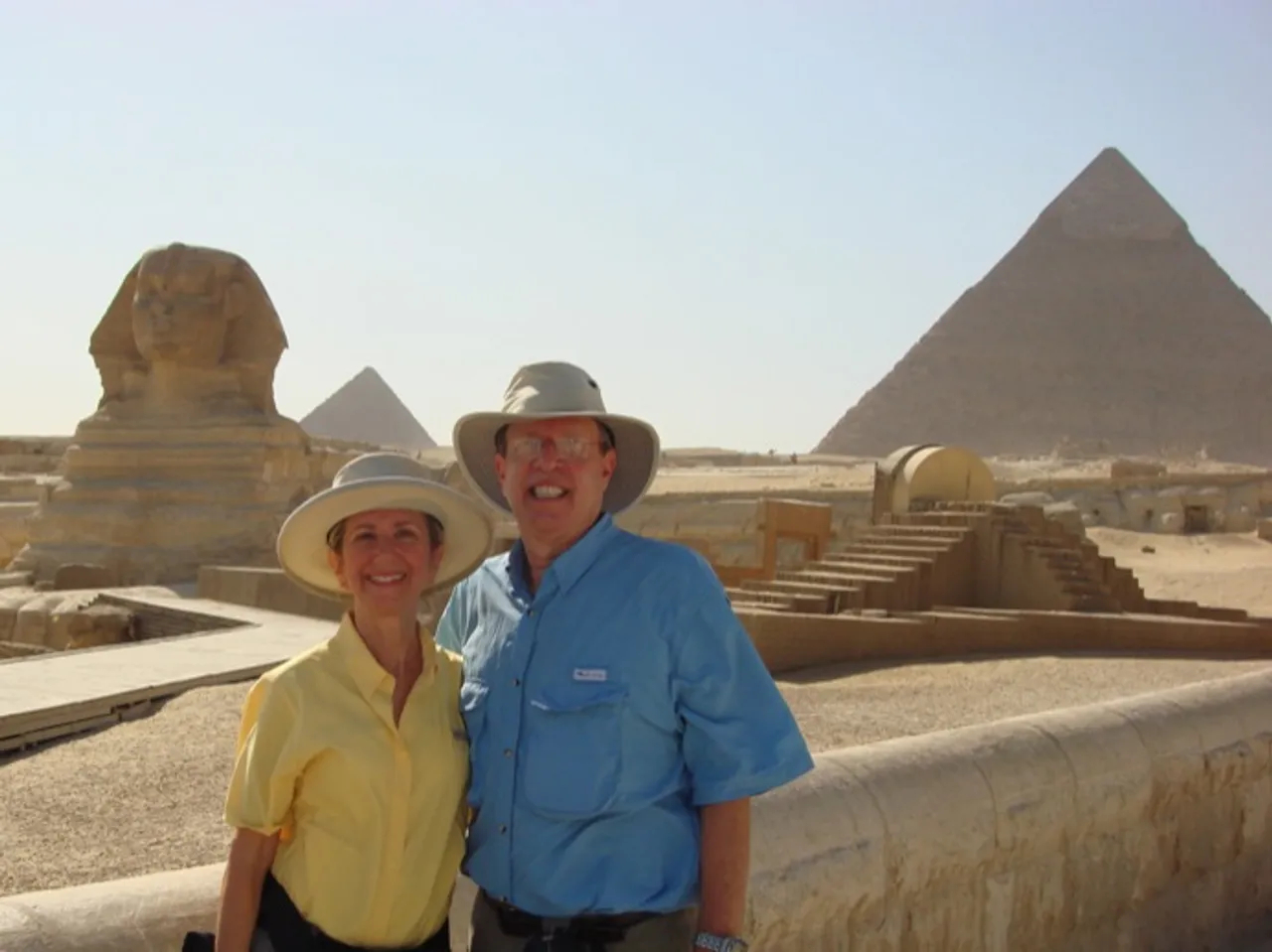 Barbara and Robert at the Pyramids in Egypt
