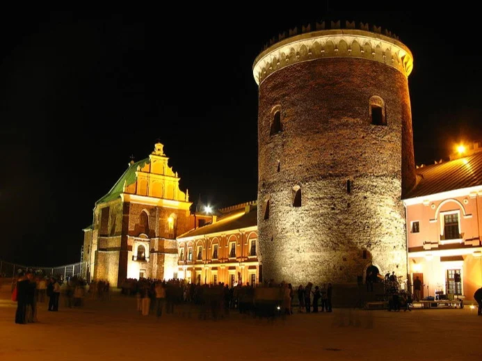 Courtyard of the Lublin Castle on Museum Night, Poland