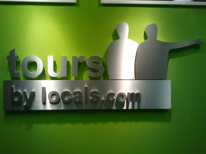 Our logo, at the office entry