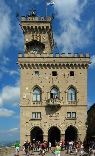 San Marino Parliament - not a bad view for a civil servant