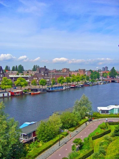 Meal with a view over Amsterdam