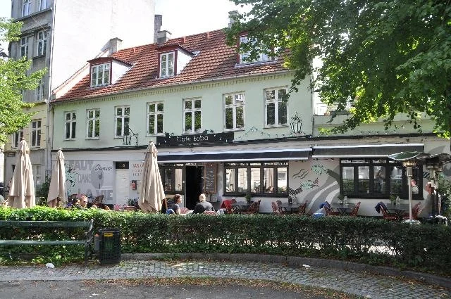 Leafy courtyard at Cafe Bopa