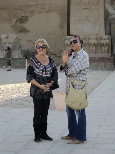 Guide Nahla leading a private tour in Luxor, Egypt