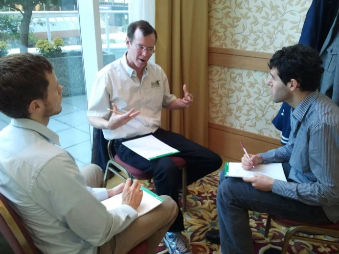 Matt, Dave and Luciano brainstorm