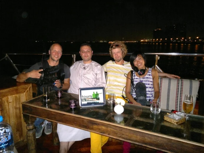 Houssam with members of the November Films crew