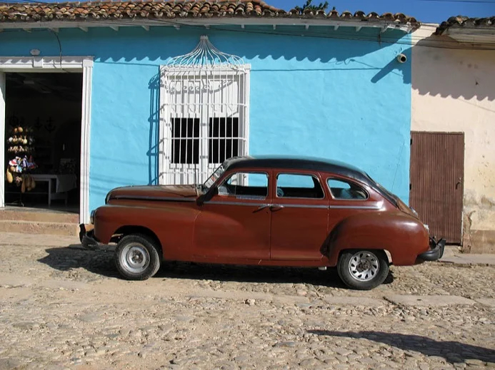 A classic car in Trinidad, Cuba