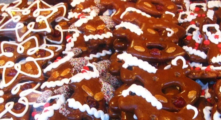 German baking at a traditional Christmas Market
