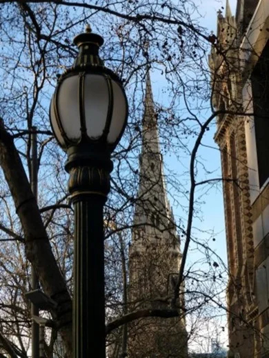 Typical Collins St. Lamp post