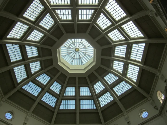 Inside the dome of the State Library