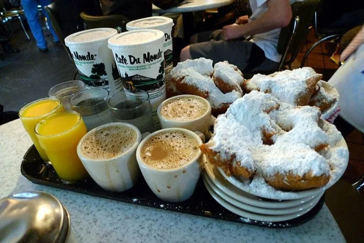 Coffee and Beignets at the historic Cafe du Monde