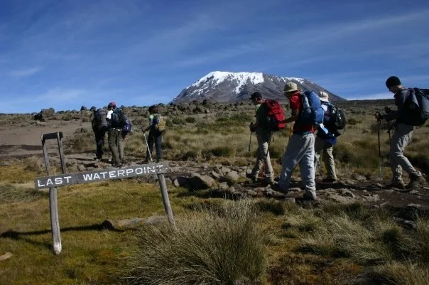 The trek to the top is long and hard