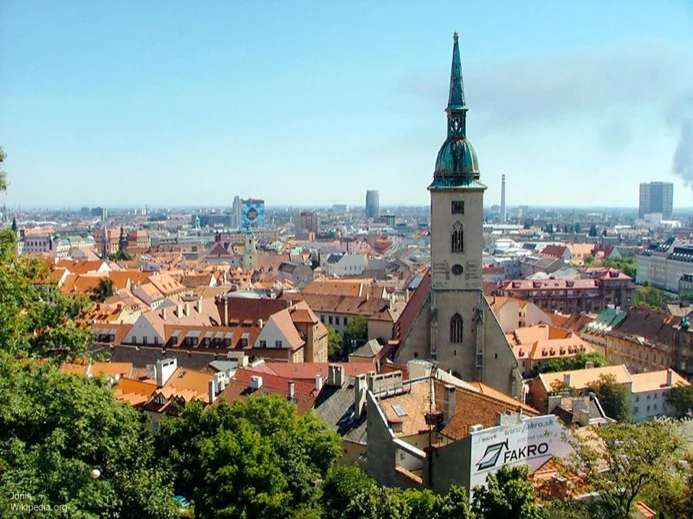 Bratislava Old Town from Castle