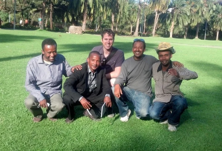 Colin with our guides in Addis Ababa