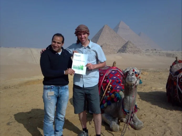 Colin and guide Moustafa