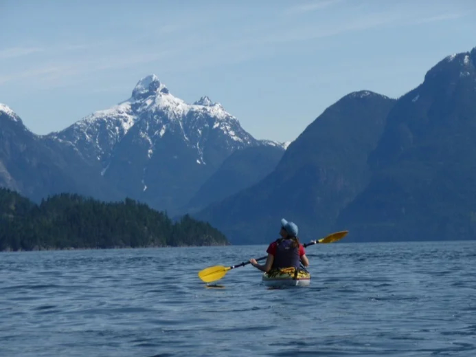 Kayaking along the Sunshine Coast