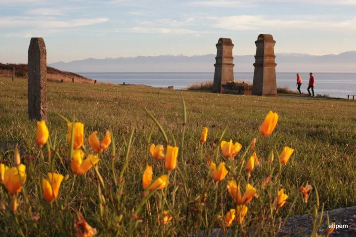 Canada's oldest Chinese cemetery is on a seaside bluff, overlooking ocean views outside Victoria along Gonzales Bay
