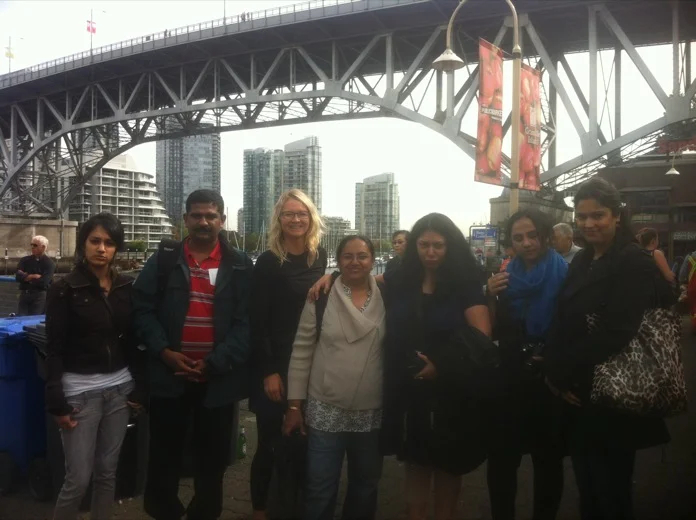 Jennifer with the Indian Press Contingent