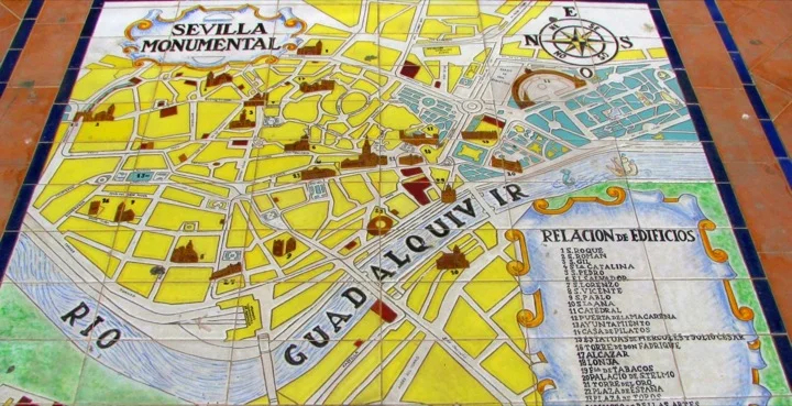 Seville Map (made from tiles)