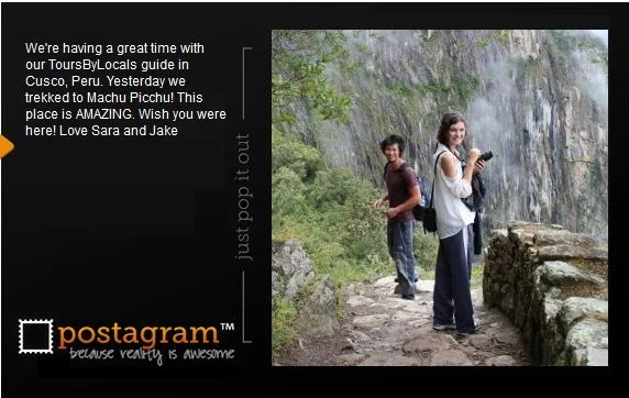 Send a Postagram from Machu Picchu