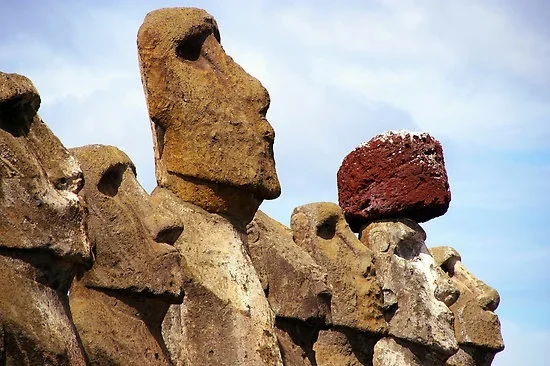 Statues of Ahu Tongariki on Easter Island