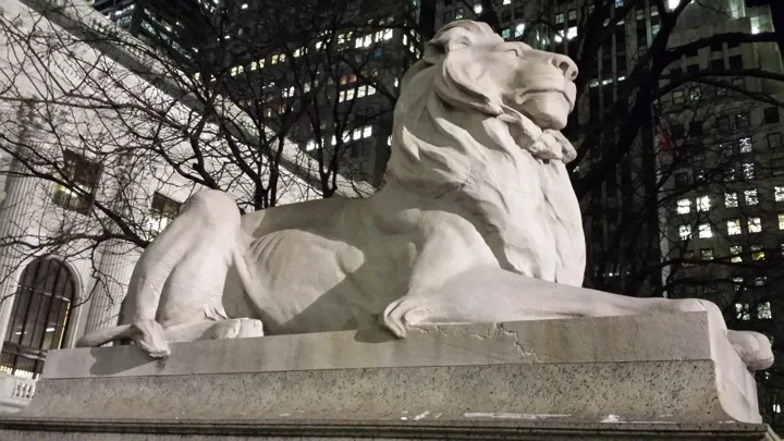 "Fortitude" guarding the public library