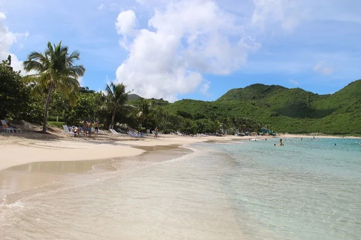 Anse Marcel beach, on the French side of St Martin