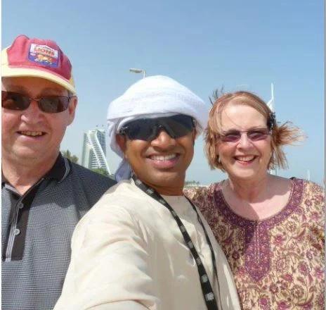 Sunil with a pair of TBL travelers