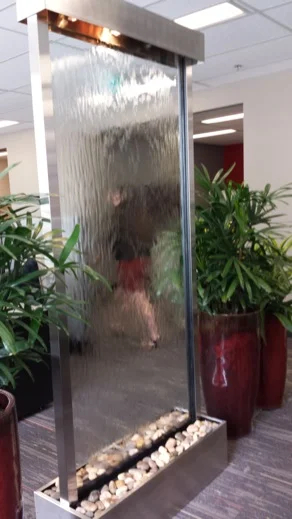 The water feature provides white noise, which helps with all our phone calls from guides and travelers