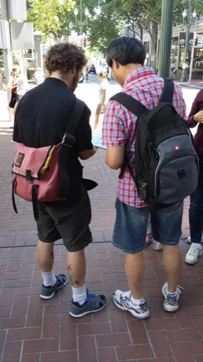 A lucky Chinese tourist asked the right guy for directions.
