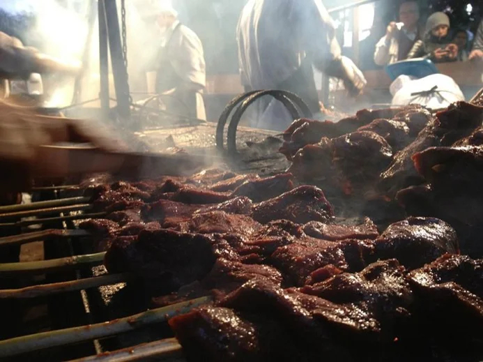Meat on the grill at Mistura