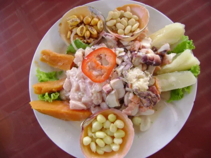 Lima's famous dish: ceviche!